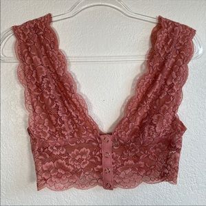 Free People intimates Heartbreaker Bralette dusty rose size XS